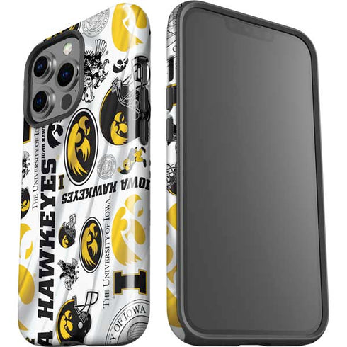 University of Iowa Hawkeyes Pattern iPhone 14 Pro Impact Case