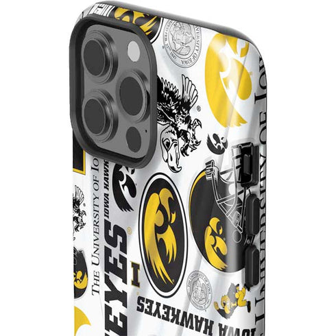 University of Iowa Hawkeyes Pattern iPhone 15 Pro Max Impact Case