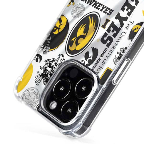 University of Iowa Hawkeyes Pattern iPhone 15 Pro Max MagSafe Case