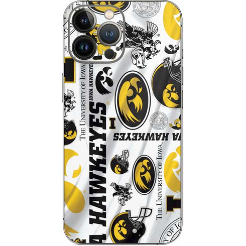 University of Iowa Hawkeyes Pattern iPhone 14 Pro Max Skin