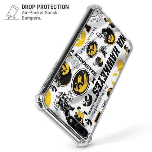 University of Iowa Hawkeyes Pattern iPhone 7/8 Plus Clear Case