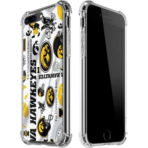 University of Iowa Hawkeyes Pattern iPhone 7/8 Plus Clear Case