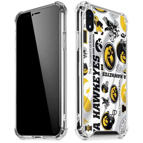 University of Iowa Hawkeyes Pattern iPhone XR Clear Case