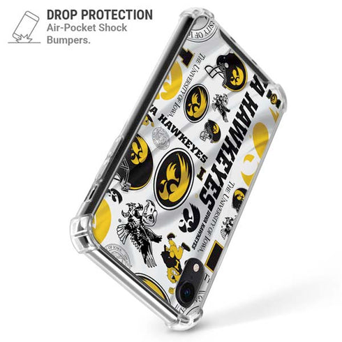 University of Iowa Hawkeyes Pattern iPhone XR Clear Case
