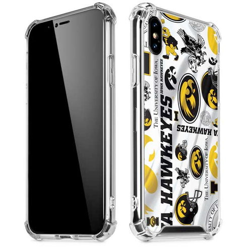 University of Iowa Hawkeyes Pattern iPhone XS Max Clear Case