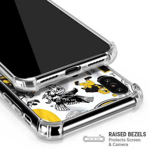 University of Iowa Hawkeyes Pattern iPhone XS Max Clear Case