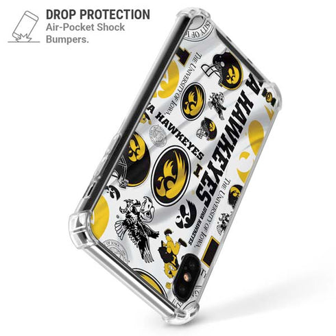 University of Iowa Hawkeyes Pattern iPhone XS Max Clear Case