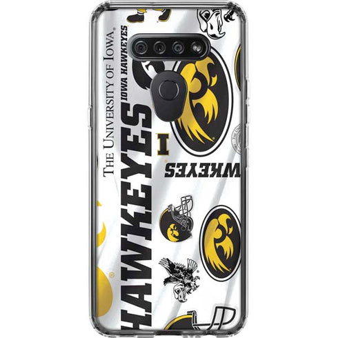 University of Iowa Hawkeyes Pattern LG K51/Q51 Clear Case