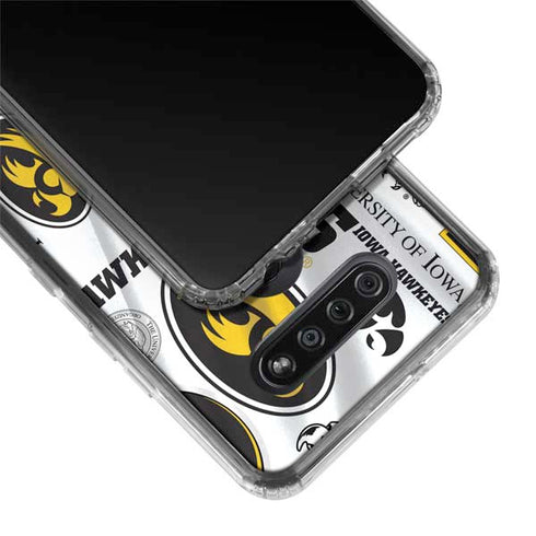 University of Iowa Hawkeyes Pattern LG K51/Q51 Clear Case