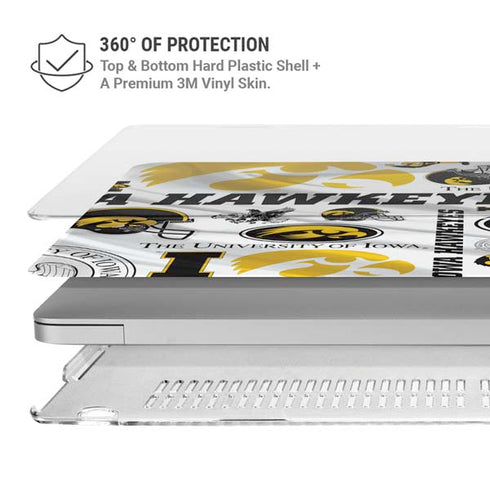 University of Iowa Hawkeyes Pattern MacBook Air 13in M1 (2021) Case plus Skin