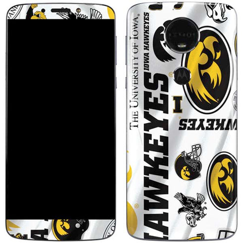 University of Iowa Hawkeyes Pattern Moto E5 Plus Skin