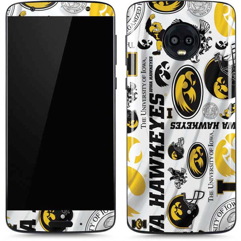 University of Iowa Hawkeyes Pattern Moto G6 Skin