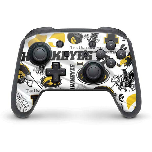 University of Iowa Hawkeyes Pattern Nintendo Switch Pro Controller Skin