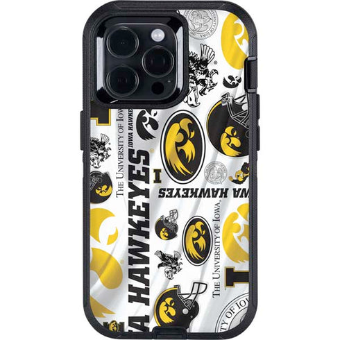 University of Iowa Hawkeyes Pattern Otterbox Defender iPhone Skin