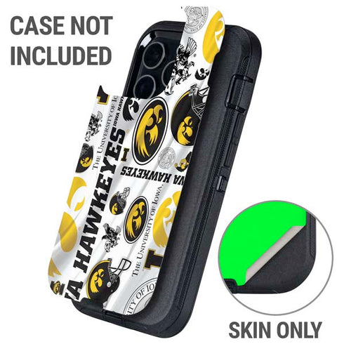 University of Iowa Hawkeyes Pattern Otterbox Defender iPhone Skin