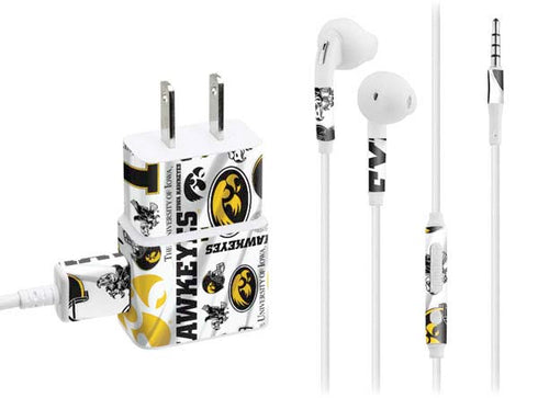 University of Iowa Hawkeyes Pattern Phone Charger Skin