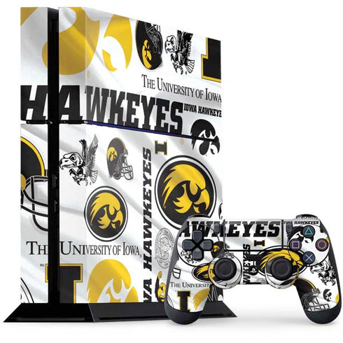 University of Iowa Hawkeyes Pattern PS4 Console and Controller Bundle Skin