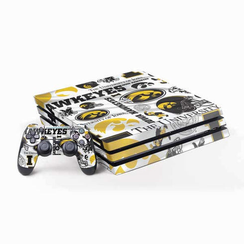 University of Iowa Hawkeyes Pattern PS4 Pro Bundle Skin