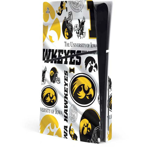 University of Iowa Hawkeyes Pattern PS5 Slim Disk Console Skin