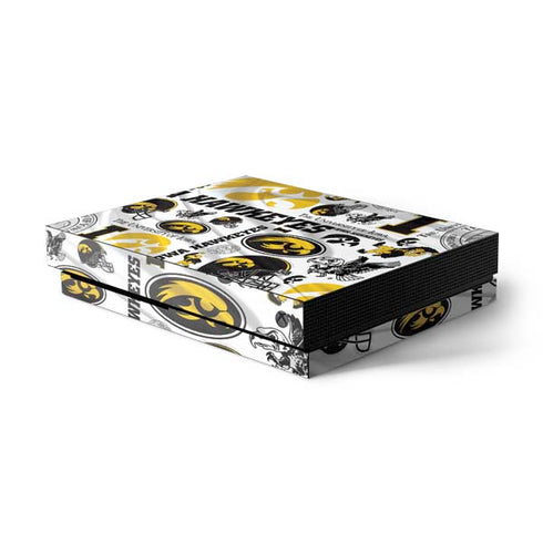 University of Iowa Hawkeyes Pattern Xbox One X Console Skin