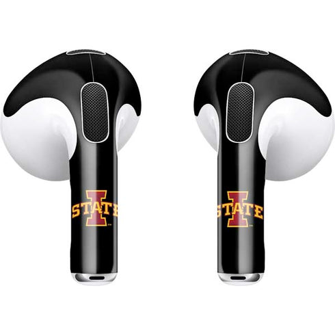 Iowa State University Primary Logo Black Apple AirPods (3rd Gen 2021) Skin