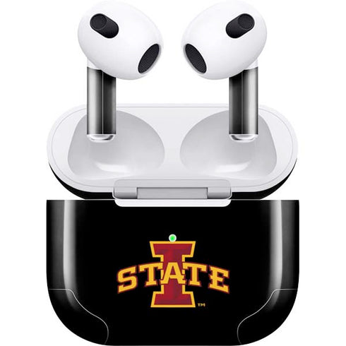 Iowa State University Primary Logo Black Apple AirPods (3rd Gen 2021) Skin