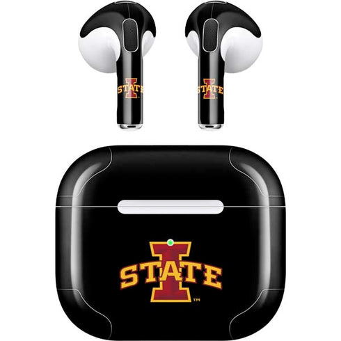 Iowa State University Primary Logo Black Apple AirPods (3rd Gen 2021) Skin