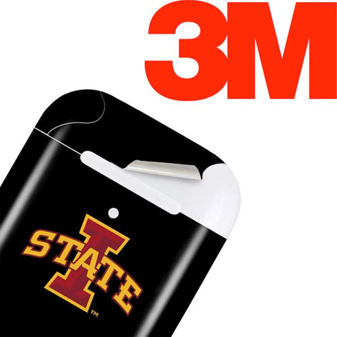 Iowa State University Primary Logo Black Apple AirPods Skin