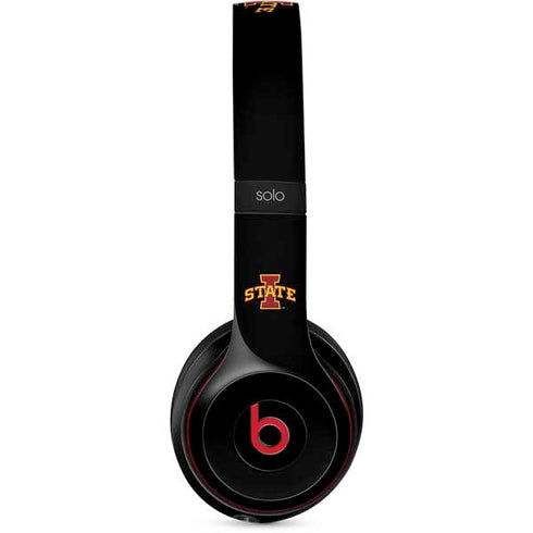 Iowa State University Primary Logo Black Beats Solo 2 Wireless Skin