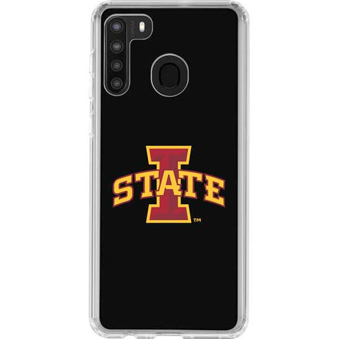 Iowa State University Primary Logo Black Galaxy A21 Clear Case