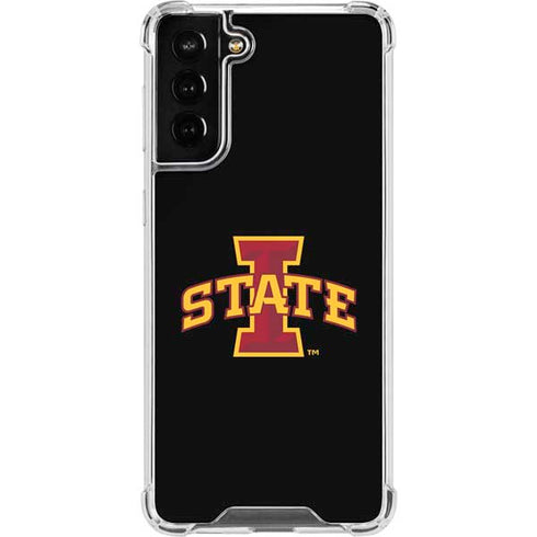 Iowa State University Primary Logo Black Galaxy S21 FE Clear Case