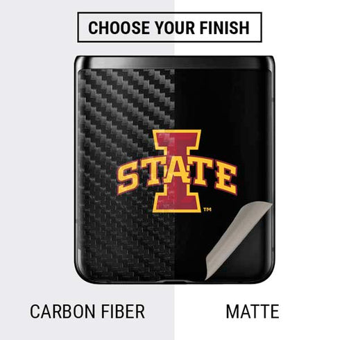 Iowa State University Primary Logo Black Galaxy Z Flip Skin