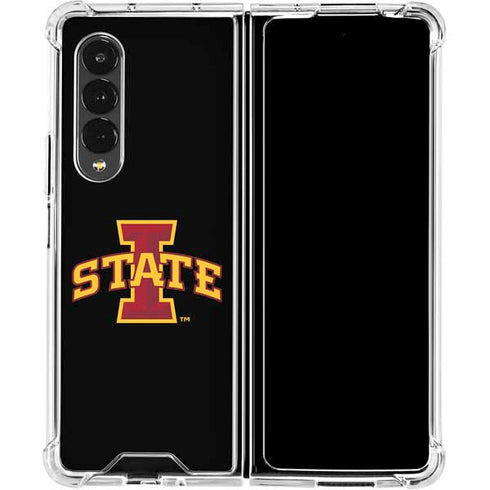 Iowa State University Primary Logo Black Galaxy Z Fold4 5G Clear Case