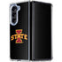 Iowa State University Primary Logo Black Galaxy Z Fold5 5G Clear Case