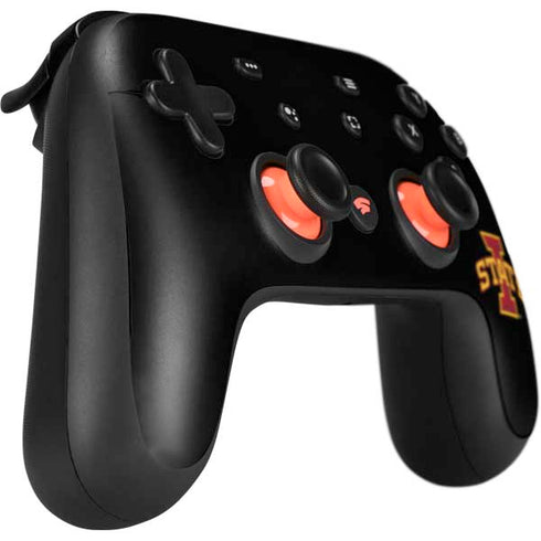 Iowa State University Primary Logo Black Google Stadia Controller Skin