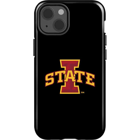 Iowa State University Primary Logo Black iPhone 15 Impact Case