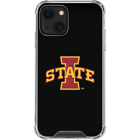 Iowa State University Primary Logo Black iPhone 14 Plus Clear Case