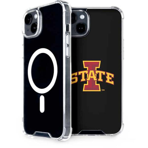 Iowa State University Primary Logo Black iPhone 15 Plus MagSafe Case