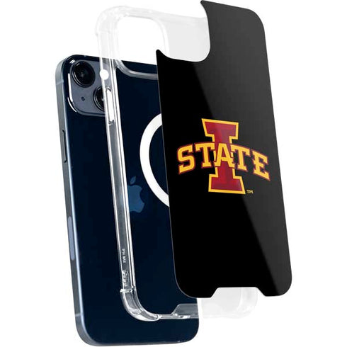 Iowa State University Primary Logo Black iPhone 15 Plus MagSafe Case