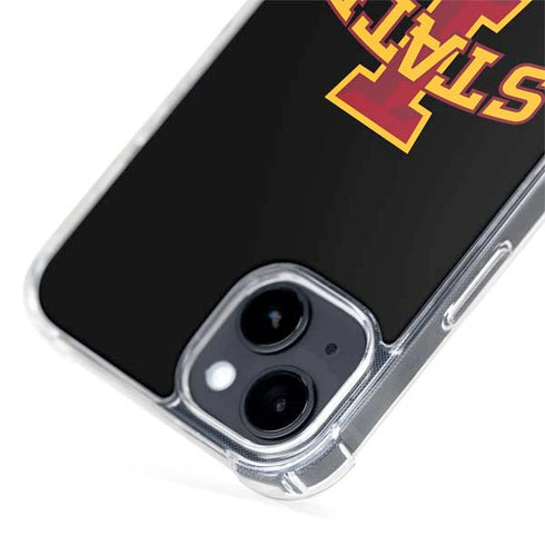 Iowa State University Primary Logo Black iPhone 15 Plus MagSafe Case
