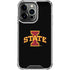 Iowa State University Primary Logo Black iPhone 15 Pro Clear Case