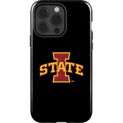 Iowa State University Primary Logo Black iPhone 15 Pro Impact Case