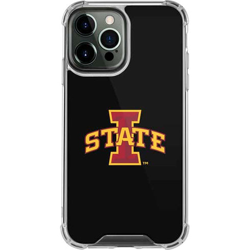 Iowa State University Primary Logo Black iPhone 15 Pro Max Clear Case