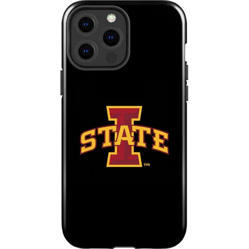 Iowa State University Primary Logo Black iPhone 15 Pro Max Impact Case