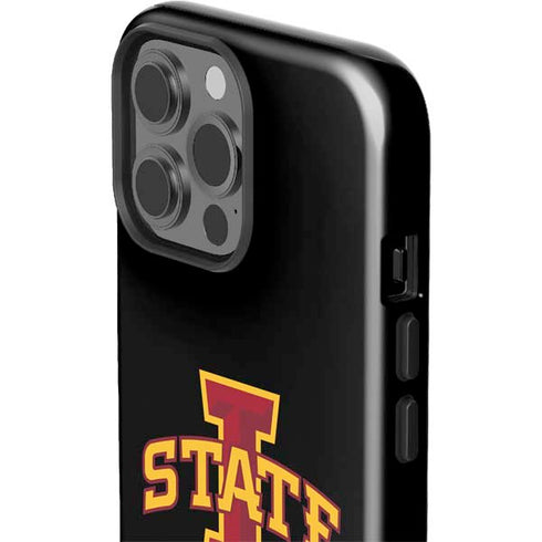 Iowa State University Primary Logo Black iPhone 15 Pro Max Impact Case