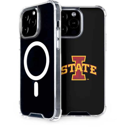 Iowa State University Primary Logo Black iPhone 15 Pro Max MagSafe Case