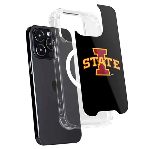 Iowa State University Primary Logo Black iPhone 15 Pro Max MagSafe Case