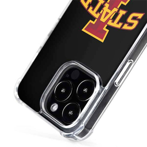 Iowa State University Primary Logo Black iPhone 15 Pro Max MagSafe Case