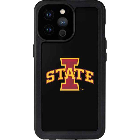 Iowa State University Primary Logo Black iPhone 14 Pro Max Waterproof Case