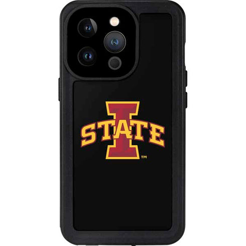 Iowa State University Primary Logo Black iPhone 14 Pro Waterproof Case